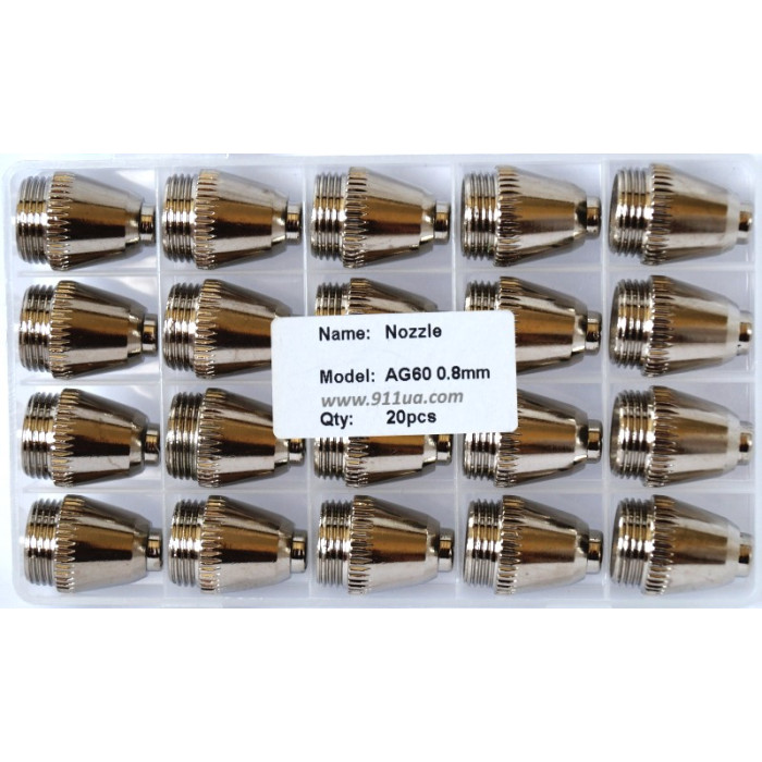 Оригинальное сопло CUT 60 (AG60, SG-55, ) Ø 0.8 mm высокого качества 20 шт