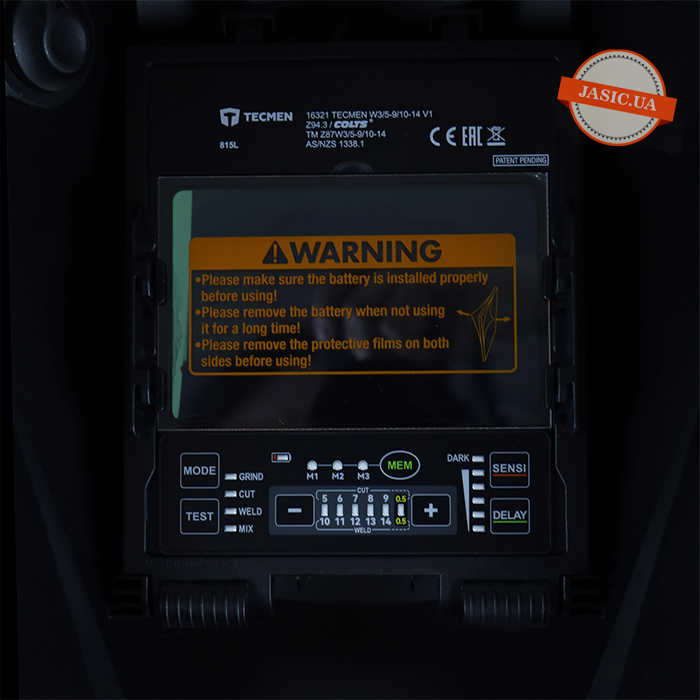 Маска зварювальна Tecmen TM16 815L